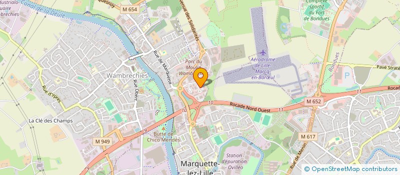 localisation de l'entreprise ENVOL ENVIRONNEMENT ASSEMBLAGE HDF  WAMBRECHIES