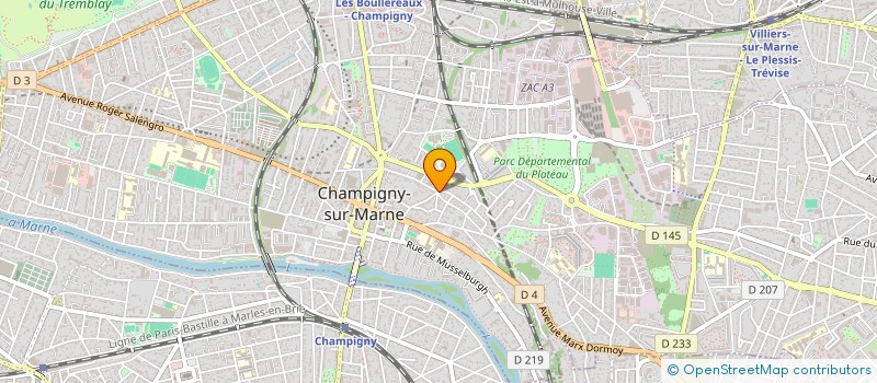 localisation de l'entreprise ENVOL MARNE LA VALLEE à CHAMPIGNY-SUR-MARNE