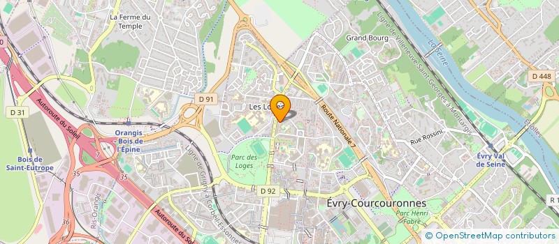 localisation de l'entreprise ENYSOL à EVRY-COURCOURONNES