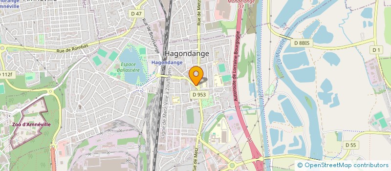 localisation de l'entreprise ENZA-MELIS à HAGONDANGE