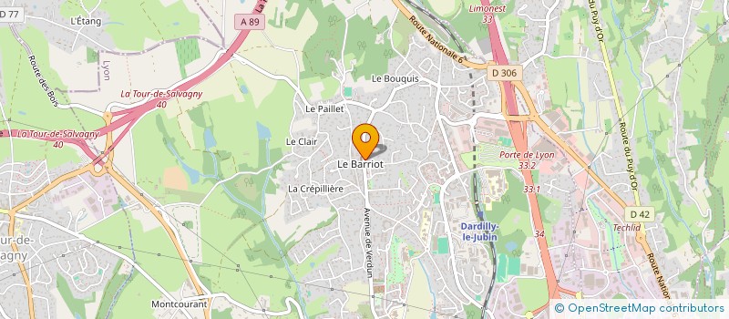 localisation de l'entreprise ENZEA à DARDILLY