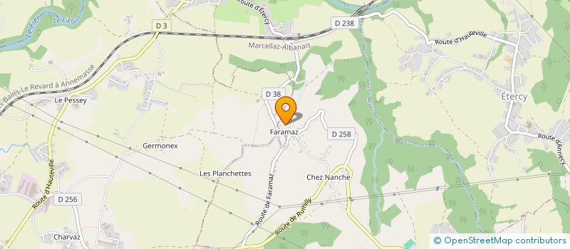 localisation de l'entreprise ENZO GAGNIERE TP  MARCELLAZ-ALBANAIS