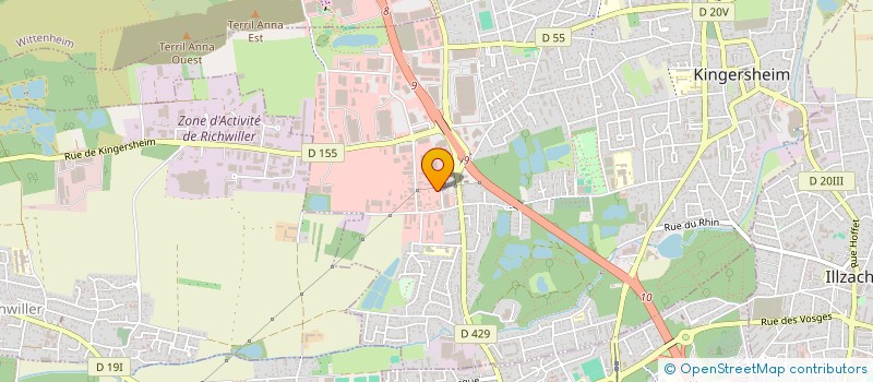 localisation de l'entreprise EOL SARL  KINGERSHEIM