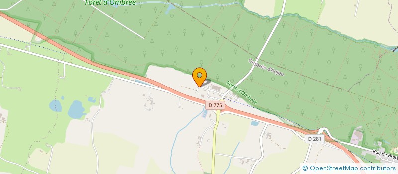 localisation de l'entreprise EOLANE COMBREE à OMBREE D'ANJOU