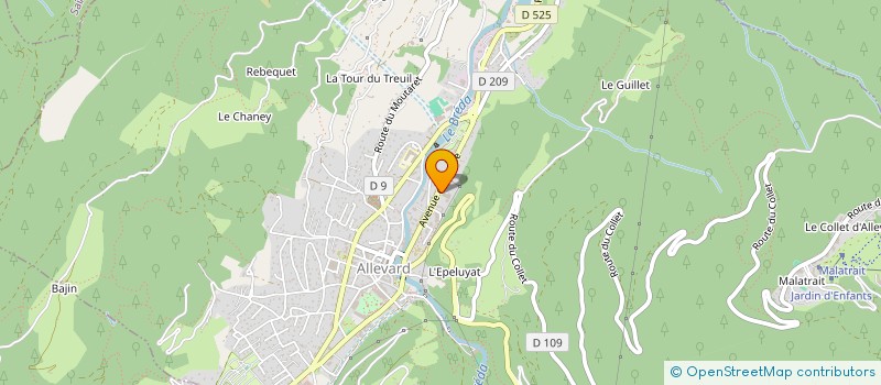 localisation de l'entreprise EOLE  ALLEVARD