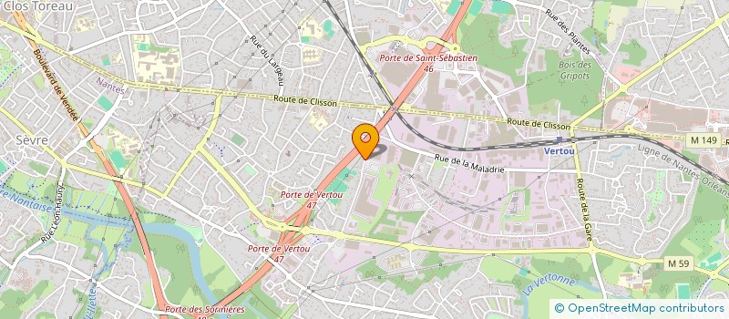 localisation de l'entreprise EOLE à VERTOU