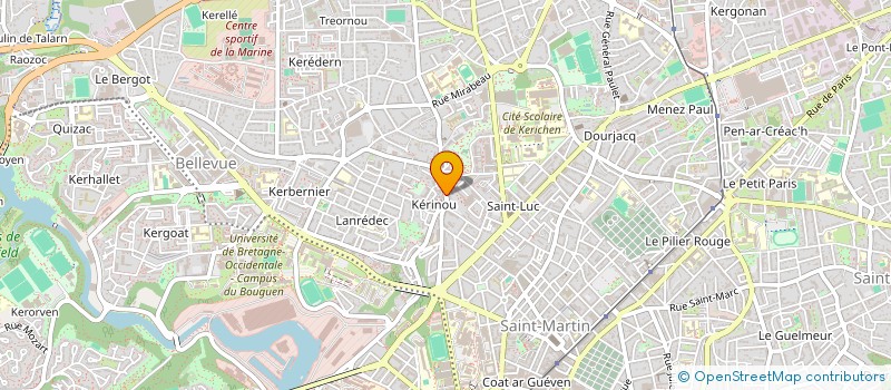 localisation de l'entreprise EOLE COIFFURE à BREST