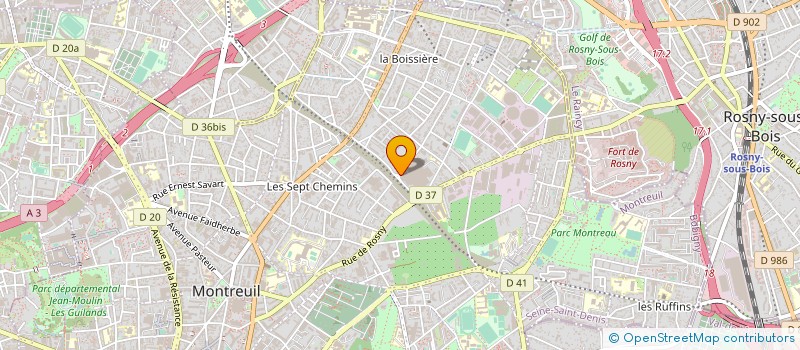 localisation de l'entreprise EOLE DISTRIBUTION à MONTREUIL