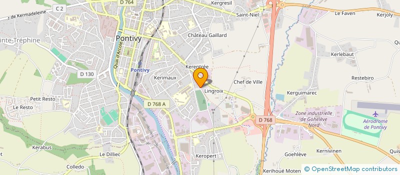 localisation de l'entreprise EOLE TECHNOLOGIES ENVIRONNEMENT  PONTIVY