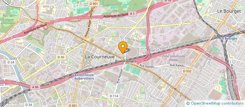 localisation de l'entreprise EOLH à LA COURNEUVE