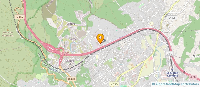 localisation de l'entreprise EOLIA QAP PREVENTION à LA CIOTAT