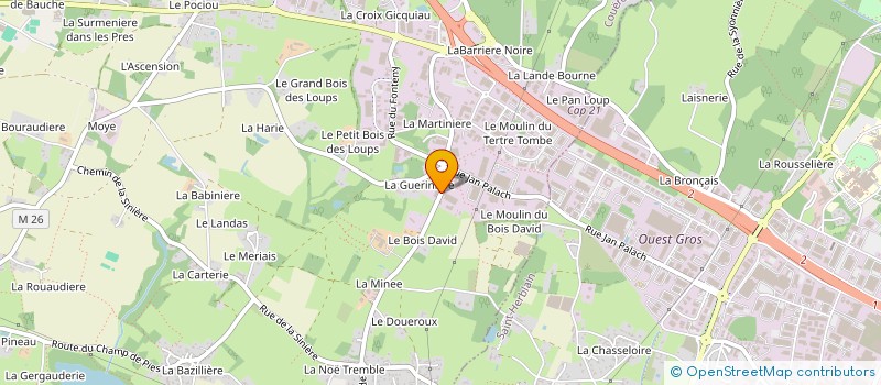 localisation de l'entreprise EOLIS à COUERON