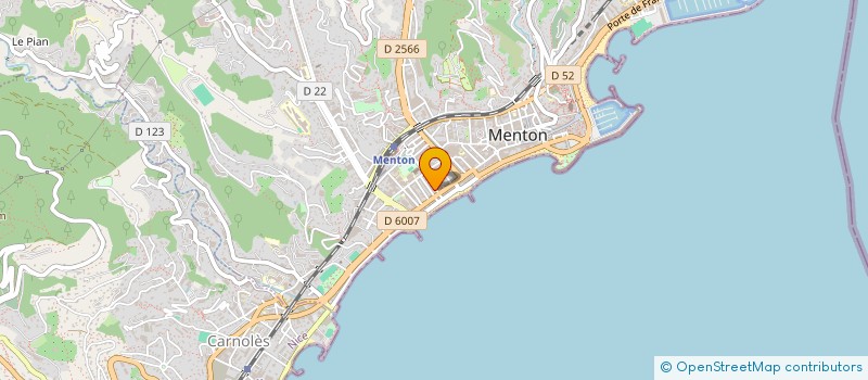 localisation de l'entreprise EOLYS TECHNOLOGY à MENTON