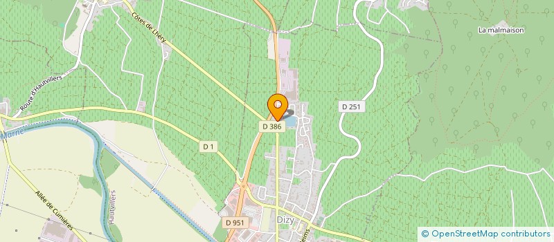localisation de l'entreprise EOS à DIZY