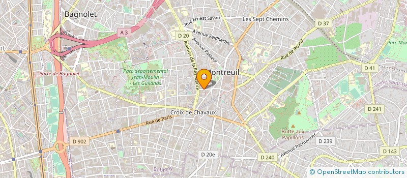 localisation de l'entreprise EOS à MONTREUIL