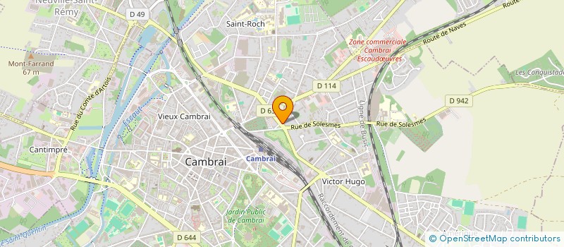 localisation de l'entreprise EOS à CAMBRAI