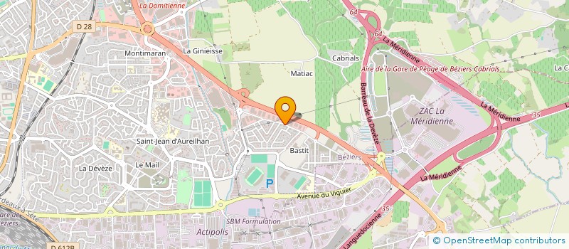localisation de l'entreprise EOZE à BEZIERS