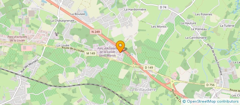 localisation de l'entreprise EP COMMUNICATION  HAUTE-GOULAINE