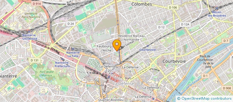 localisation de l'entreprise EP FRANCE DEVELOPPEMENT  COURBEVOIE
