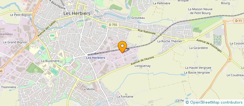 localisation de l'entreprise EP INGLOBE à LES HERBIERS