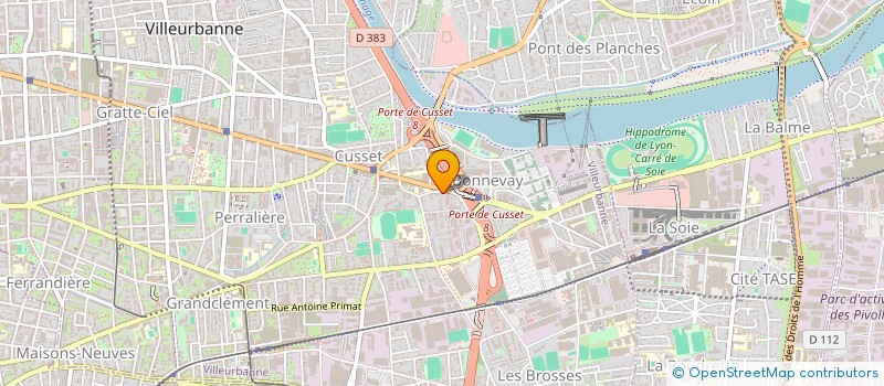 localisation de l'entreprise EP INVEST  VILLEURBANNE