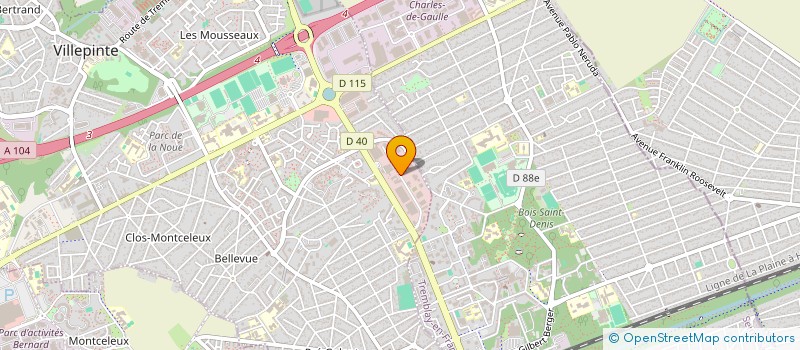 localisation de l'entreprise EP INVESTISSEMENTS à VILLEPINTE