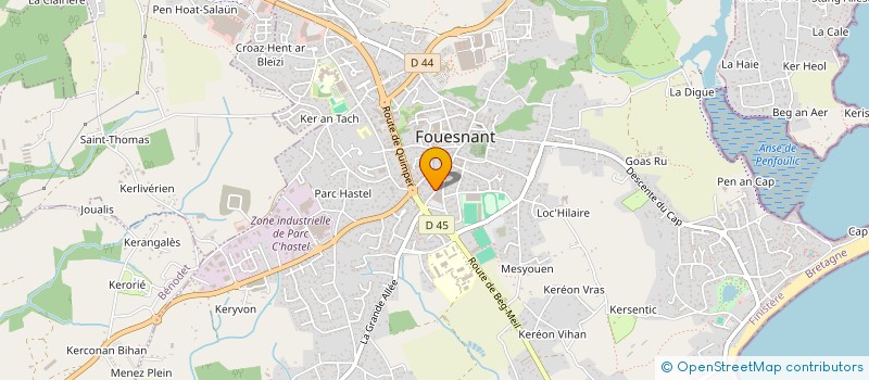 localisation de l'entreprise EP MULTISERVICES SAP à FOUESNANT
