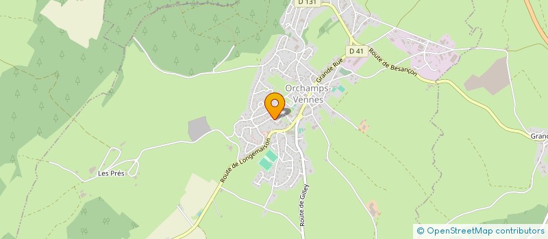 localisation de l'entreprise EP PRESTATIONS  ORCHAMPS-VENNES