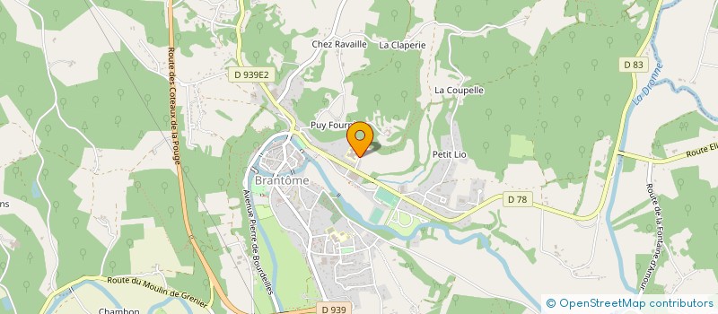 localisation de l'entreprise EPAC RESIDENCE DE LA DRONNE à BRANTOME EN PERIGORD