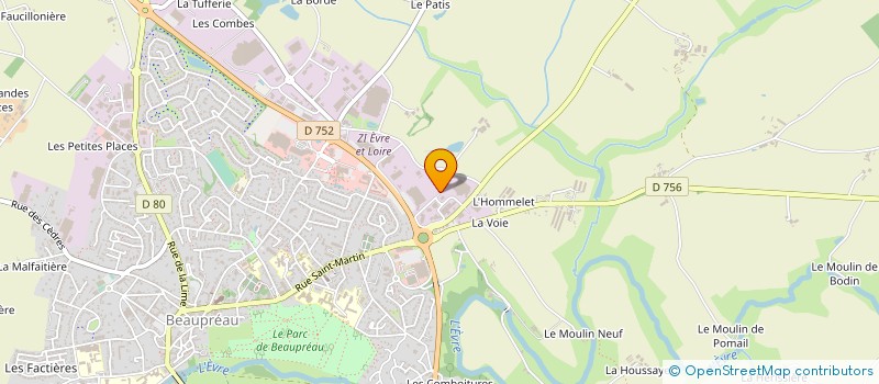 localisation de l'entreprise EPB à BEAUPREAU-EN-MAUGES