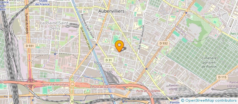localisation de l'entreprise EPCA à AUBERVILLIERS
