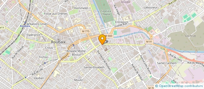 localisation de l'entreprise EPCC LA CONDITION PUBLIQUE à ROUBAIX