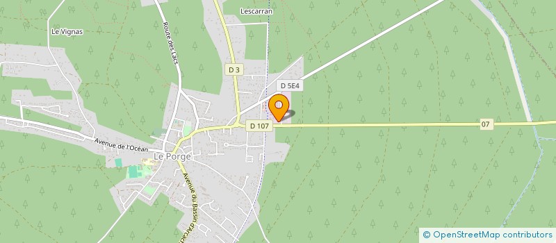 localisation de l'entreprise EPGD  LE PORGE