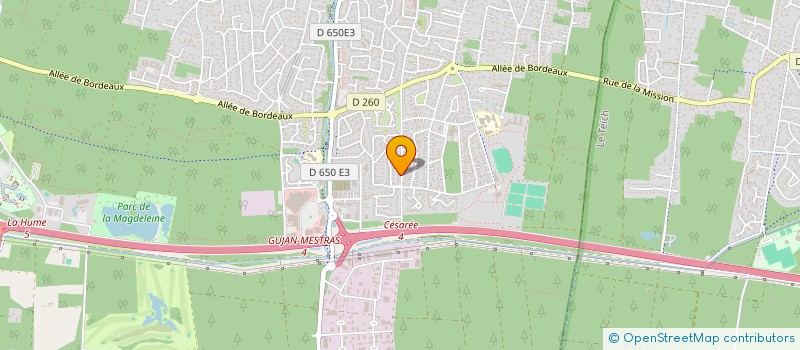 localisation de l'entreprise EPGT  GUJAN-MESTRAS