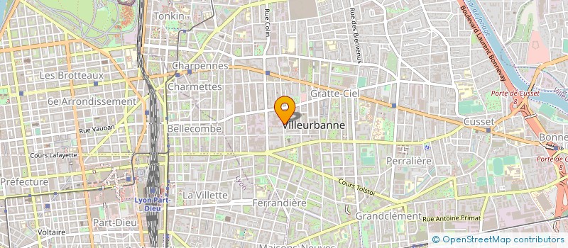 localisation de l'entreprise EPH PATRIMOINE à VILLEURBANNE