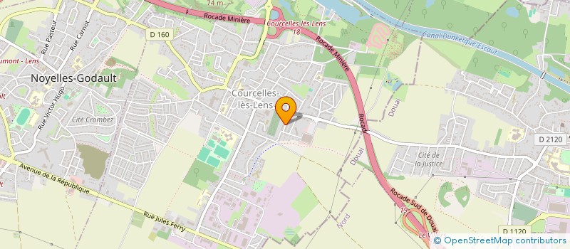 localisation de l'entreprise EPI  COURCELLES-LES-LENS