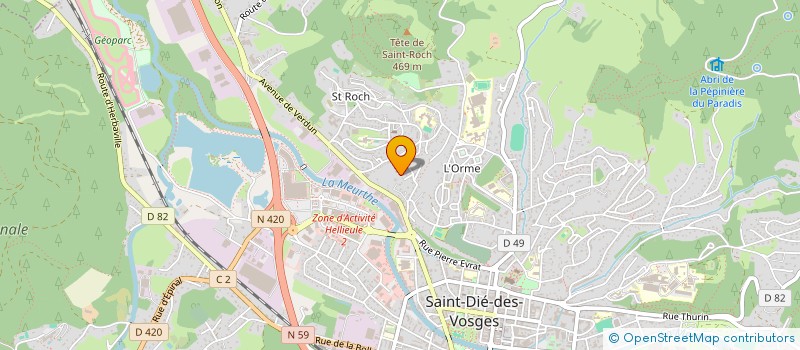 localisation de l'entreprise EPI à SAINT-DIE-DES-VOSGES