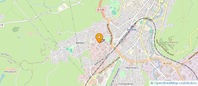 localisation de l'entreprise EPI CANTALIEN à AURILLAC