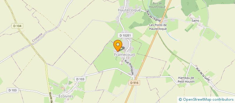 localisation de l'entreprise EPI FLEURI  FRAMECOURT