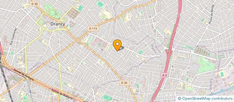 localisation de l'entreprise EPI - ILE DE FRANCE (ASSOCIATION D'AIDE AUX ADULTES EPILEPTIQUES POUR ACCOMPAGNER LEUR PROGRESSION ET FAVORISER LEUR INT  DRANCY