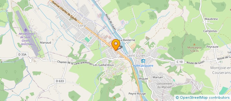 localisation de l'entreprise EPIC EAUX DU COUSERANS à SAINT-LIZIER