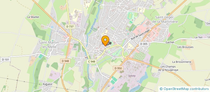 localisation de l'entreprise EPIC TOURISME MELLOIS EN POITOU  MELLE