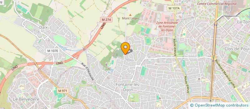 localisation de l'entreprise EPICAGE 21 (EPICERIE ET CUISINE ANTI-GASPILLAGE)  FONTAINE-LES-DIJON