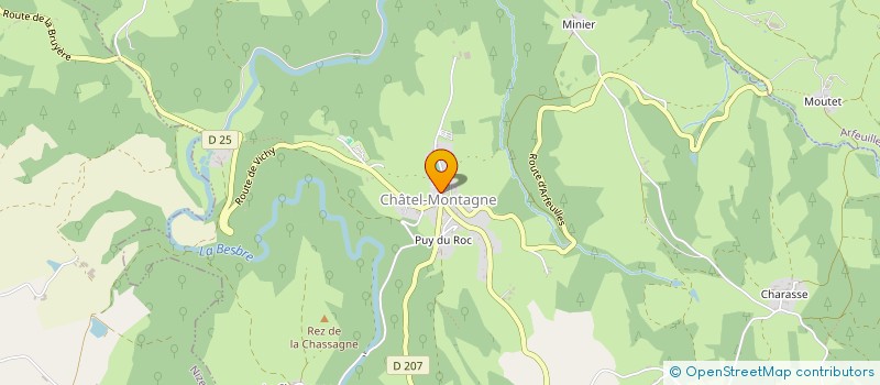 localisation de l'entreprise EPICERIE ASSOCIATIVE CHATELOISE à CHATEL-MONTAGNE