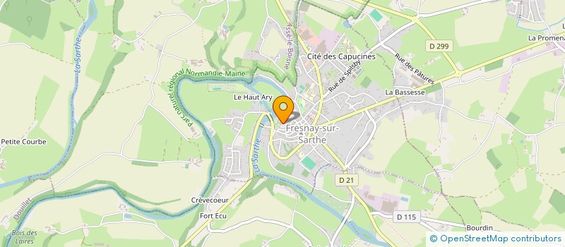 localisation de l'entreprise EPICERIE ASSOCIATIVE LE SANS SOUCI à FRESNAY-SUR-SARTHE
