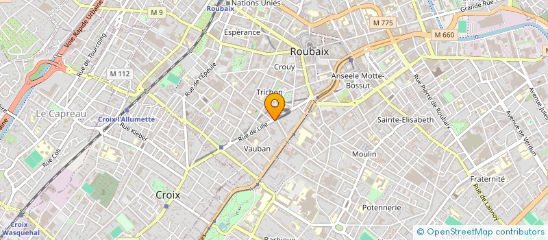 localisation de l'entreprise EPICERIE-CREMERIE à ROUBAIX