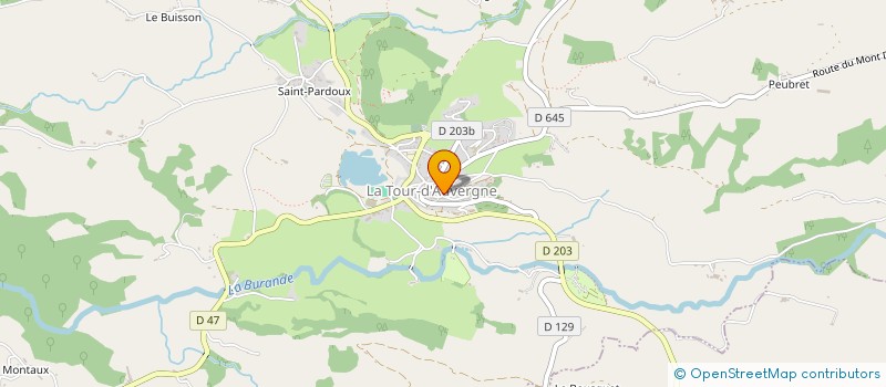 localisation de l'entreprise EPICERIE D'AUVERGNE à LA TOUR-D'AUVERGNE