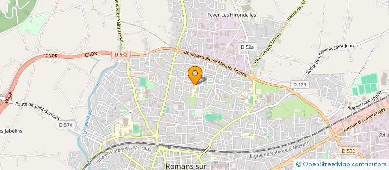 localisation de l'entreprise EPICERIE DE LA FAMILLE  ROMANS-SUR-ISERE