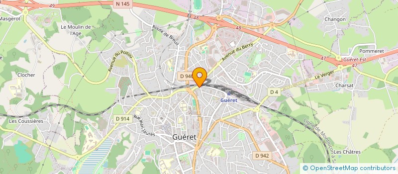 localisation de l'entreprise EPICERIE DE LA GARE à GUERET
