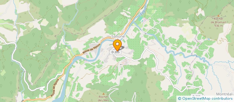 localisation de l'entreprise EPICERIE DES BARONNIES  SAHUNE